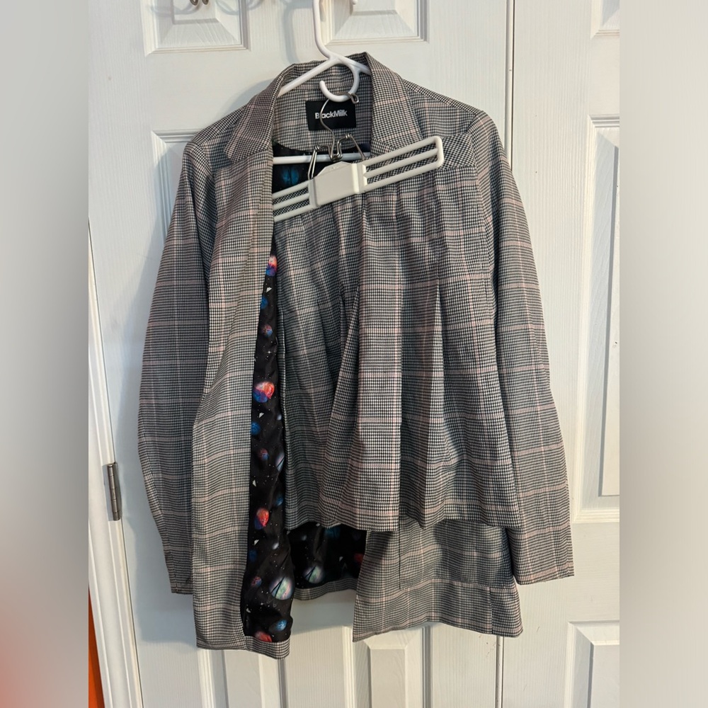 PLAID BLACK BLAZER - Picture 6 of 10